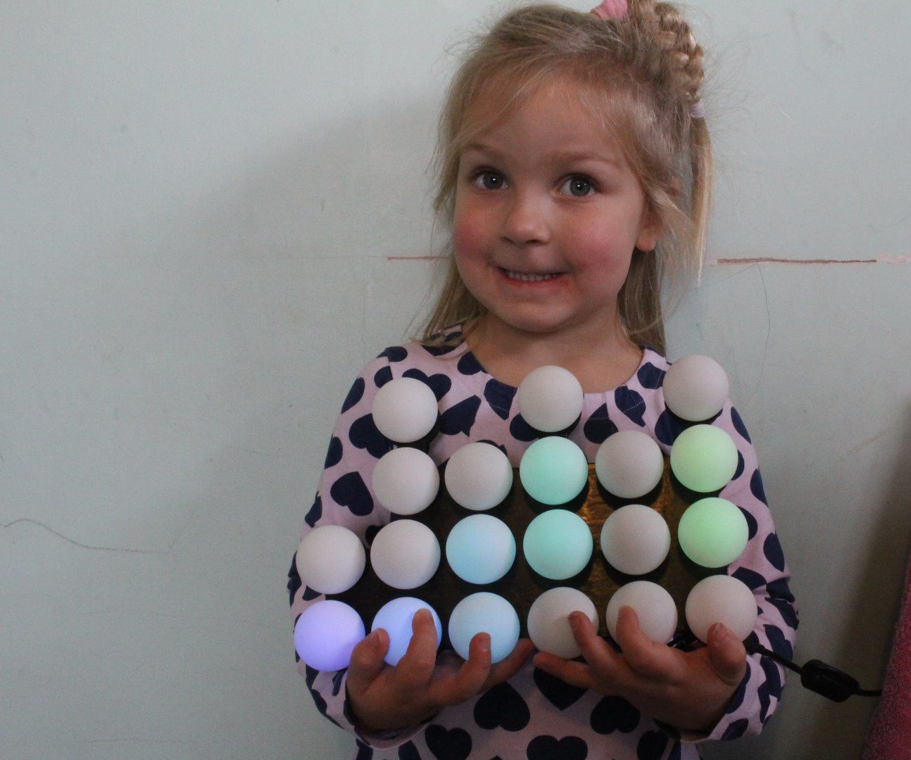 Ping Pong Ball Full Colour Binary Clock