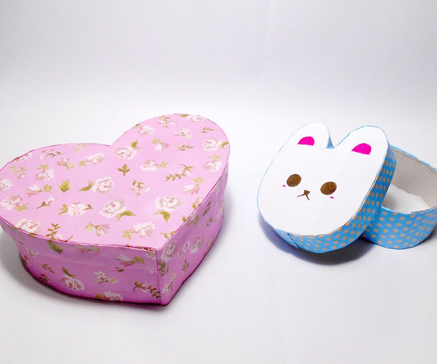 DIY Gift Box in Cute Shape (Not Origami Method)