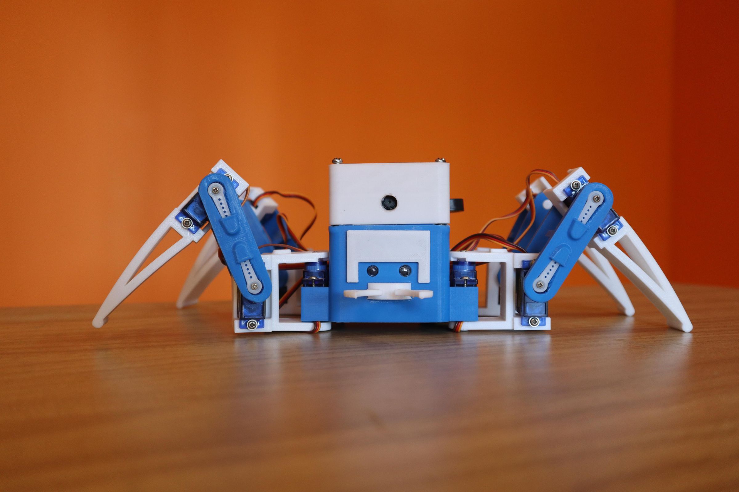 SPYDER a Speech &  Controlled Surveillance Spider Robot 14