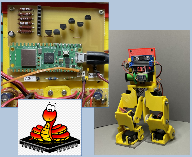 Poor Man's Bi-ped Robot Controller - Using RP2040 and Micropython