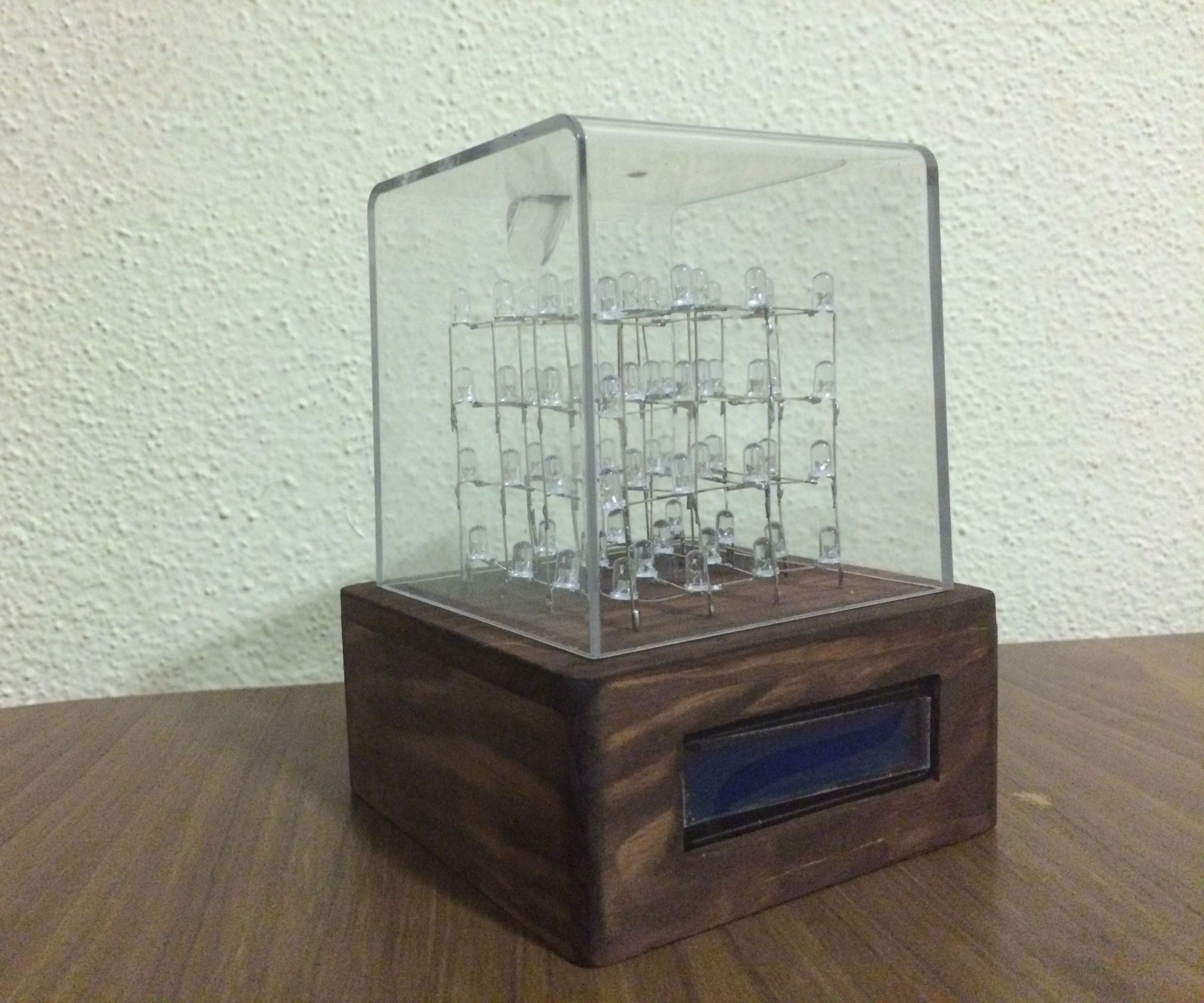Home Made 4x4x4 LED Cube With LCD