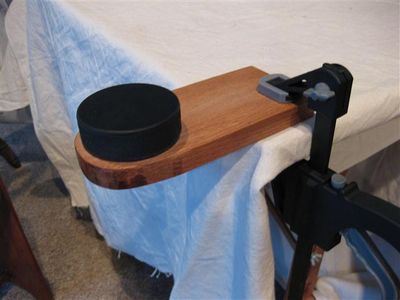 Finished Hockey Puck Bench Block