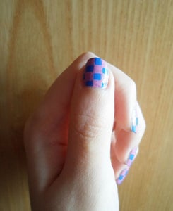 Checks Nail Art