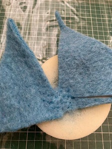 Making a Hem/seam by Felting:  