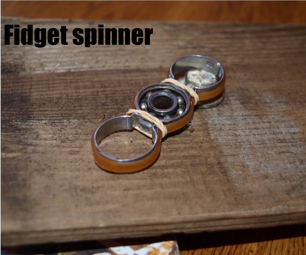 Fidget spinner from items in the garage 