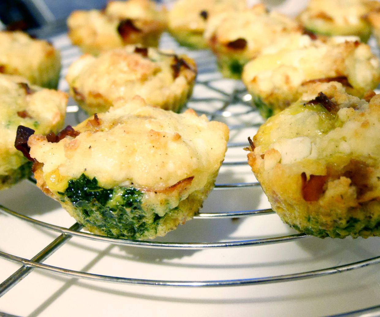 Savory Muffins Best You Can Do With Spinach, Goat Cheese, Eggs and