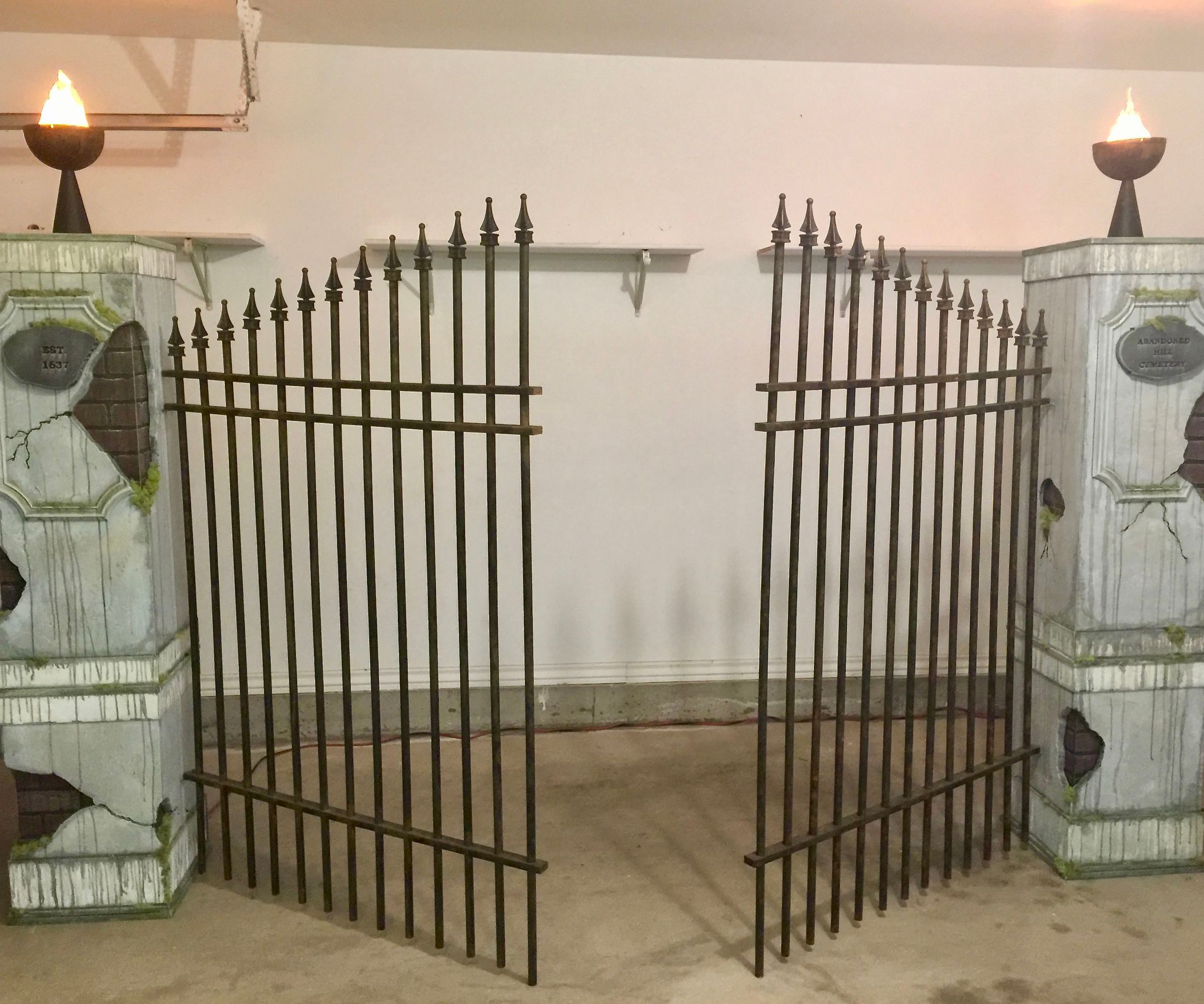 How to Build Halloween Cemetery Entrance Pillars & Gate