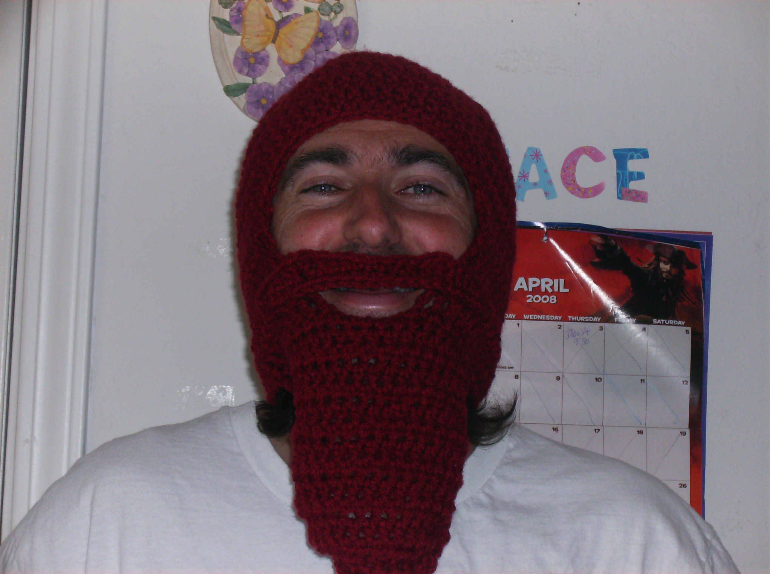 mustache and beanie