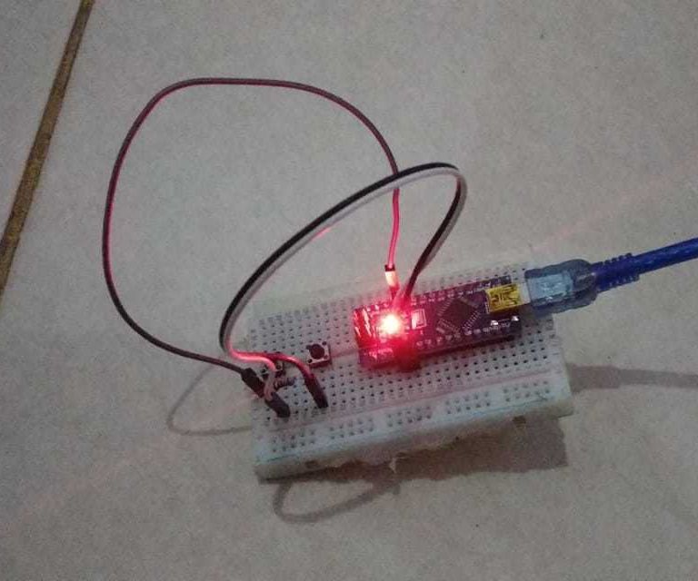 Control Built-in LED Using Push Button With Arduino Nano
