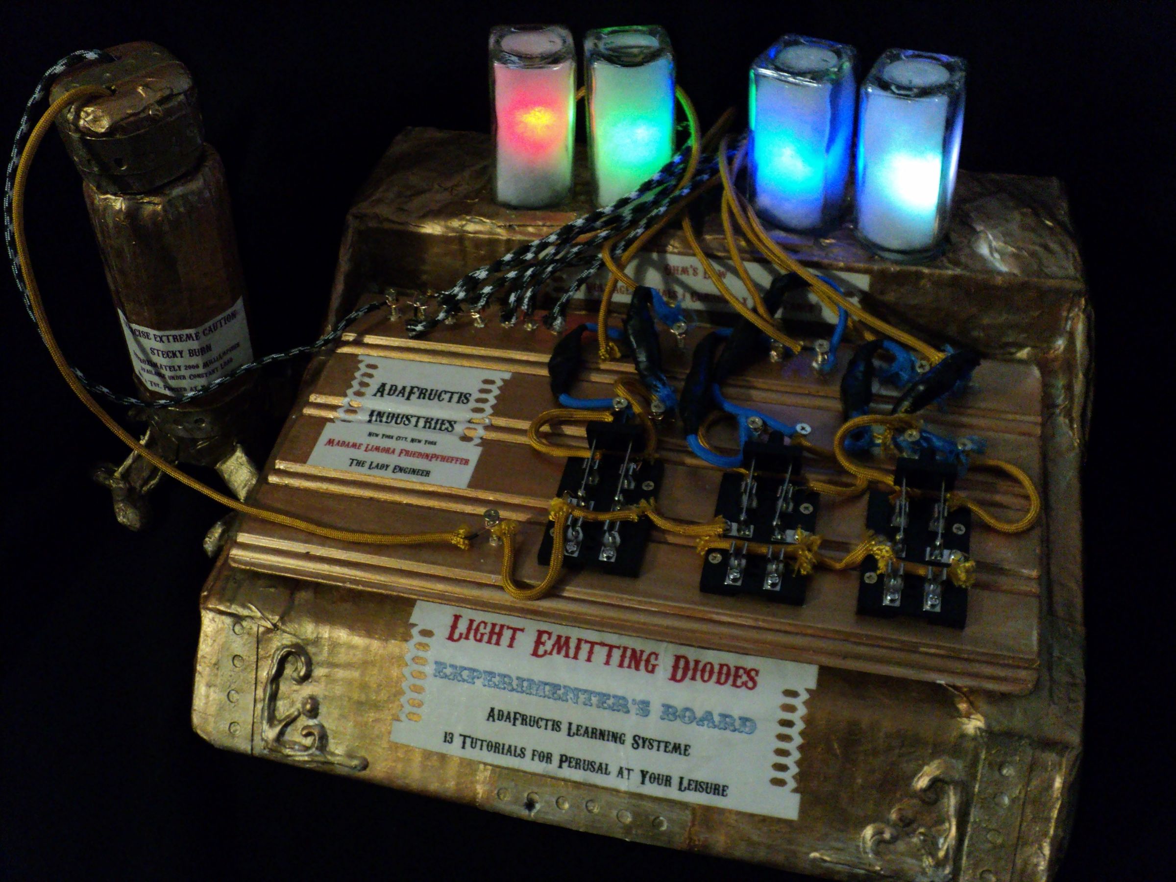 Steampunk Electronics LED Experimenter's Board : 6 Steps - Instructables