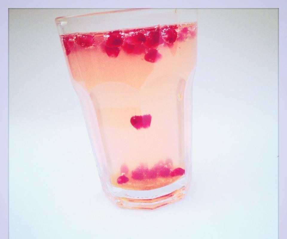 Ginger Syrup and Pomegrante Cocktail