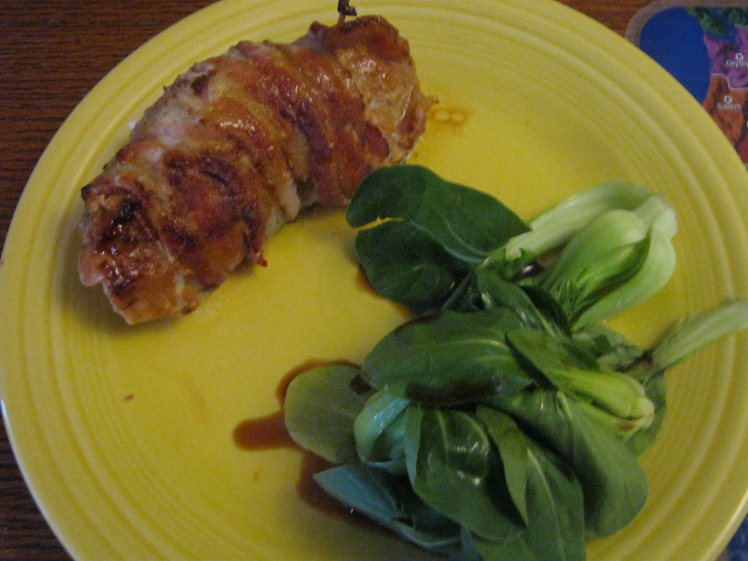Cream Cheese and Nectarine Stuffed Pork Chops