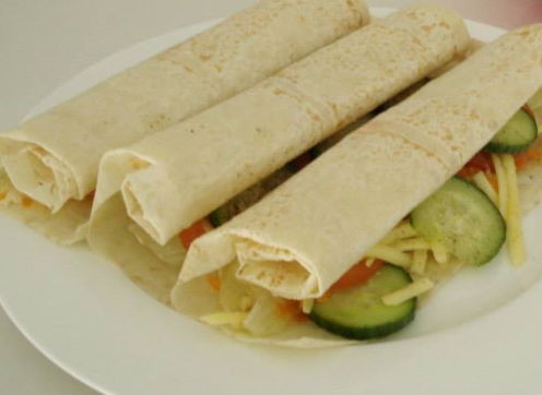 Cheese and Salad Wraps