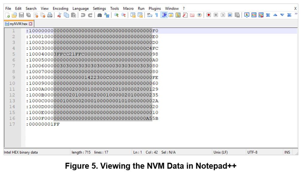 Exporting GreenPAK NVM Data From a GreenPAK Design File