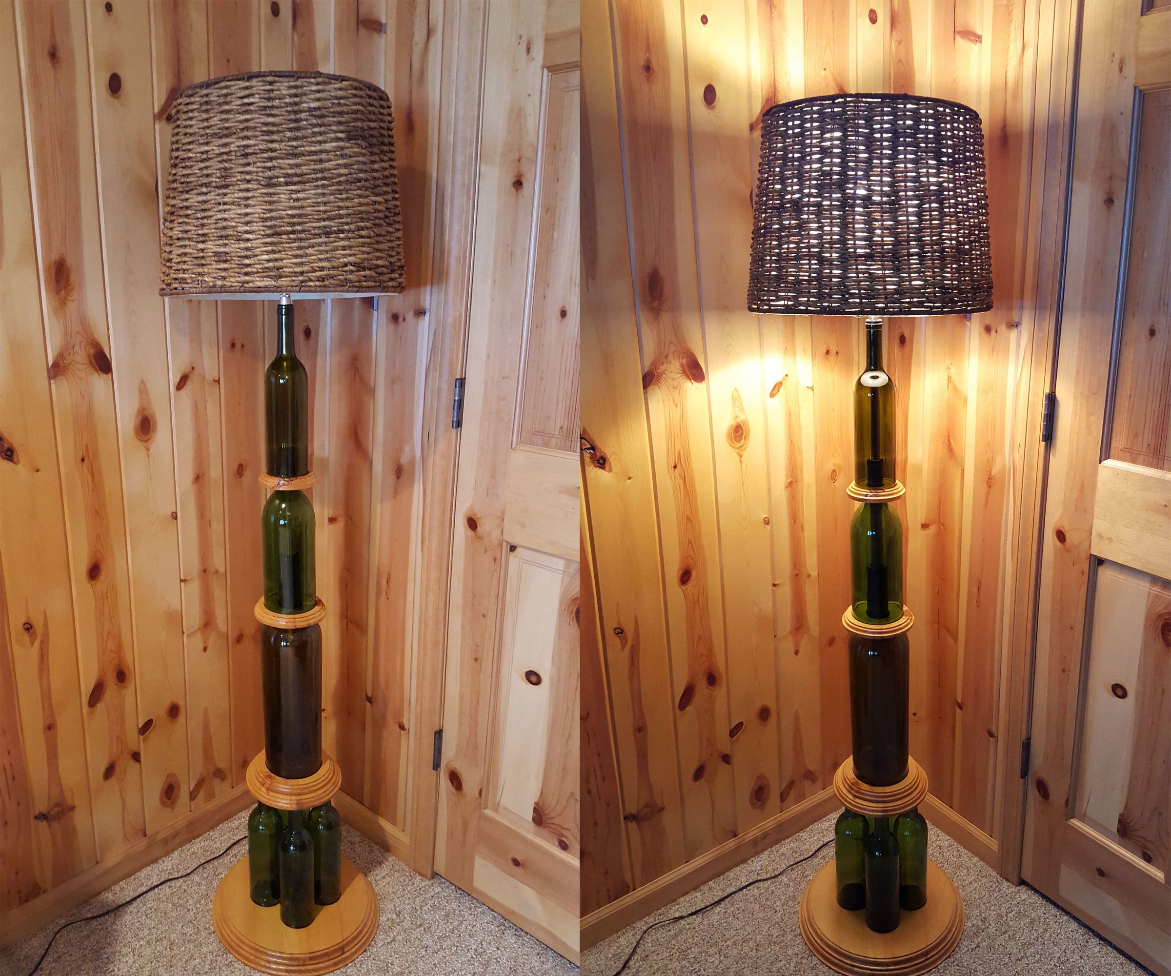 Wine Bottle Floor Lamp