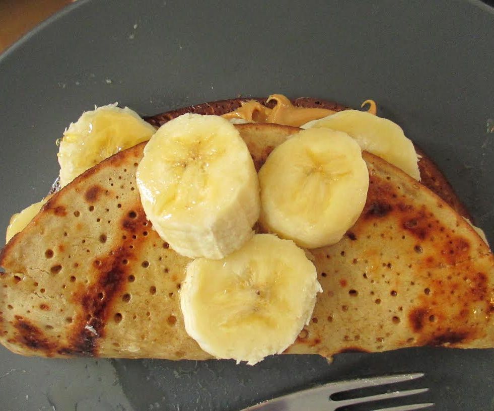 Easy Gluten Free Peanut Butter and Banana Crepes