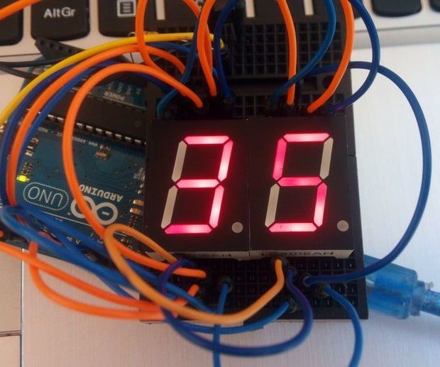 Two Digit Timercounter Using Arduino 7 Segment Display In 2021