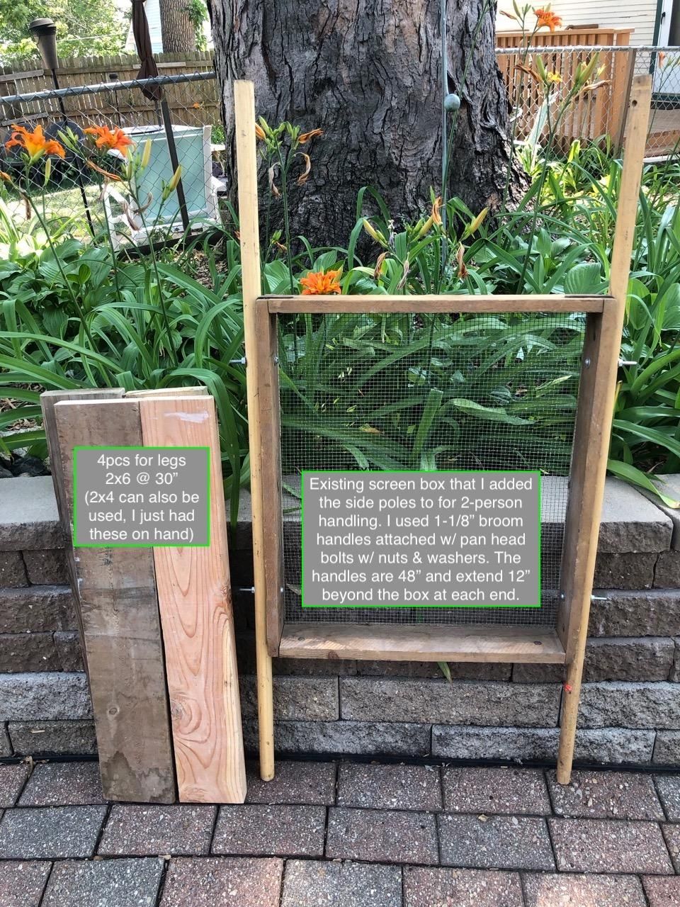 Easy Stand-Up Dirt Screen for Garden/Landscape : 7 Steps (with