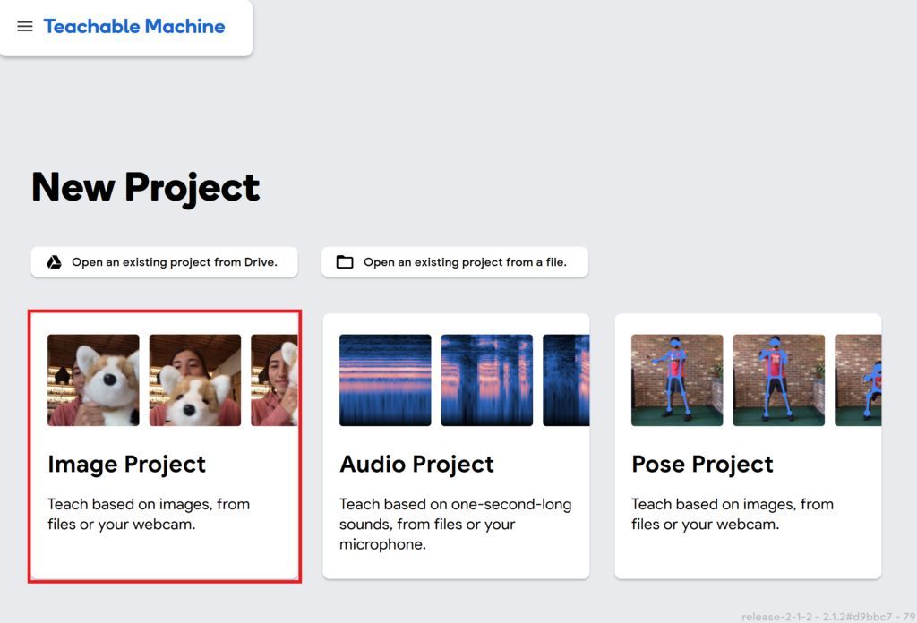 Generating a Model With Teachable Machine