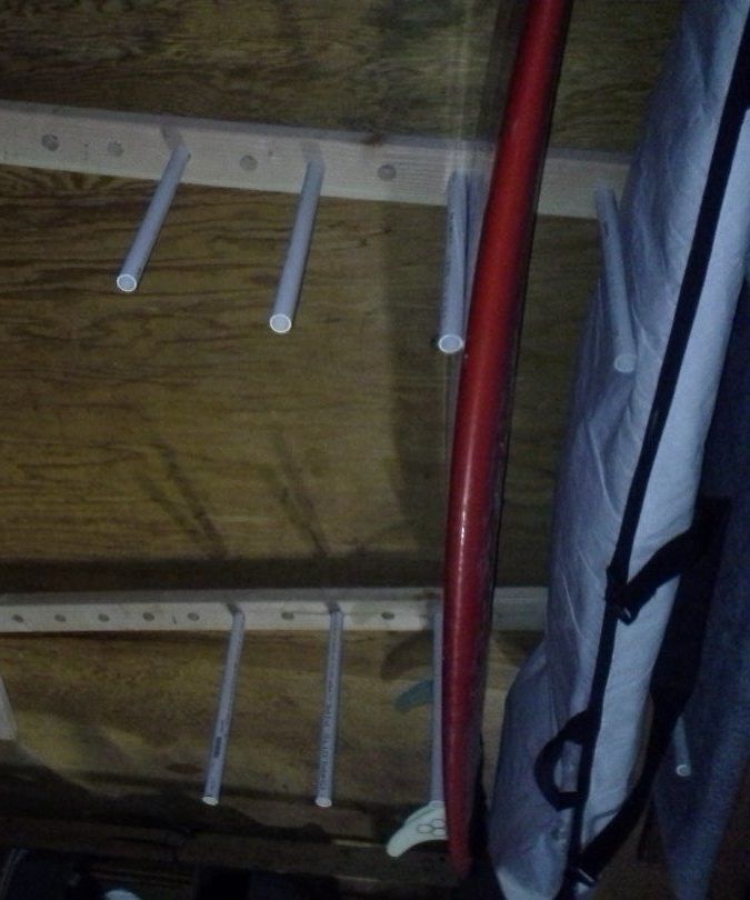 Wall Mounted Horizontal Surfboard Rack