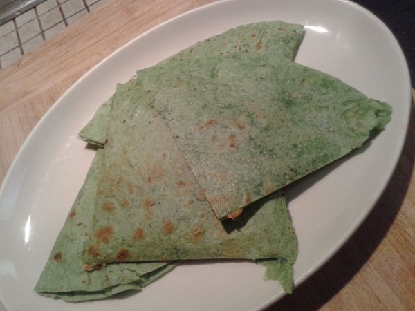 Spicy Spinach Quesadilla