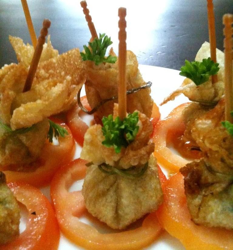 Chicken Money Bags in a Stick