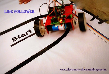 SIMPLE LINE FOLLOWER ROBOT(single Sensor) : 7 Steps (with Pictures ...
