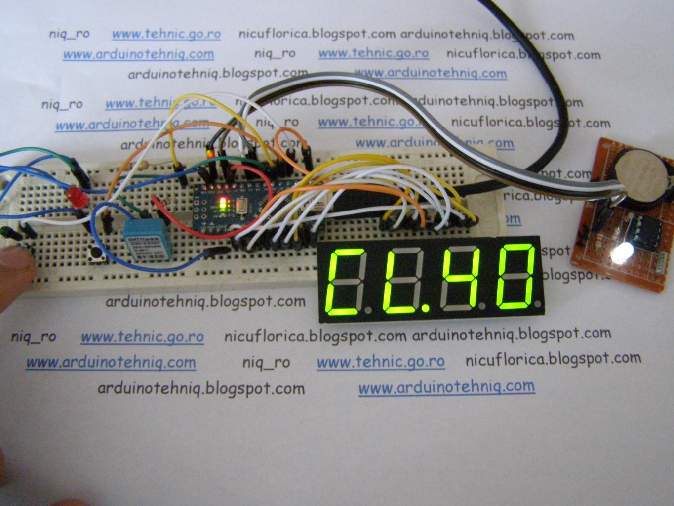 4-digit 7-segment Led Clock With Manual Adjust & Alarm, Thermometer ...