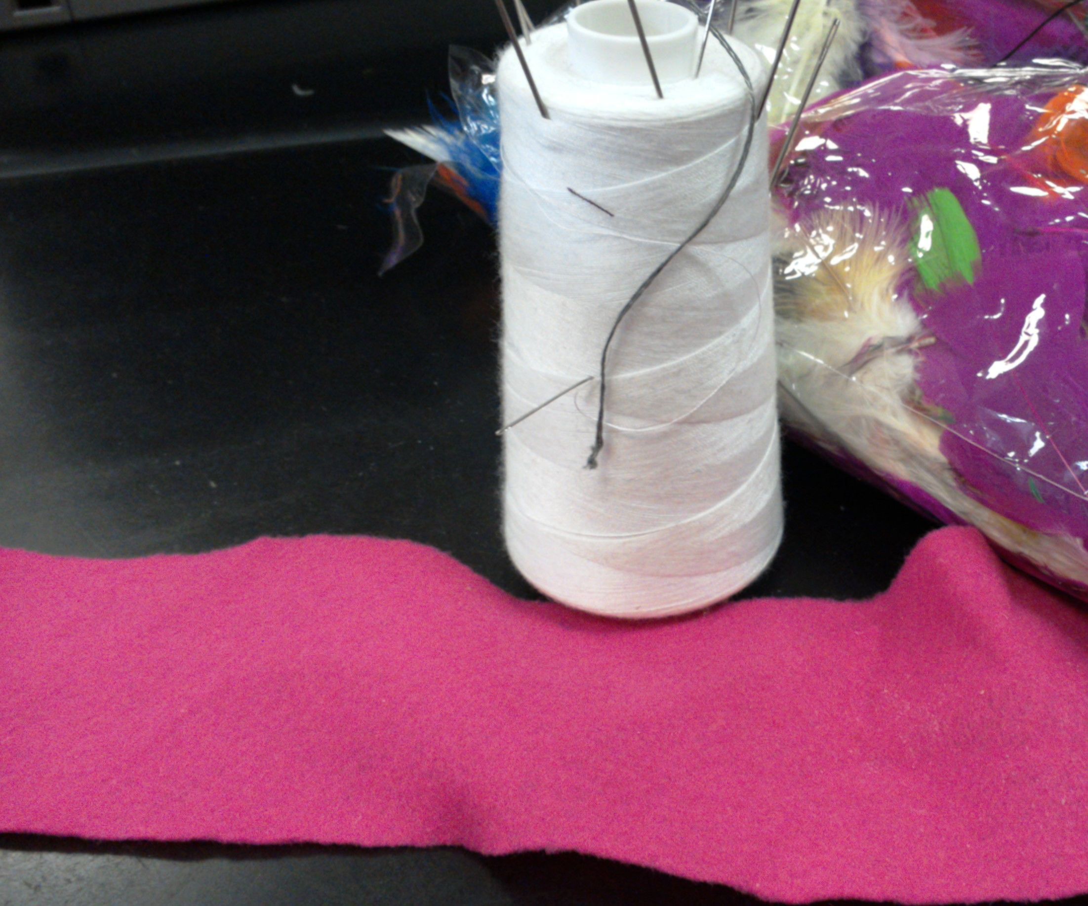 Fake Feather Flower Made by Tracy Li