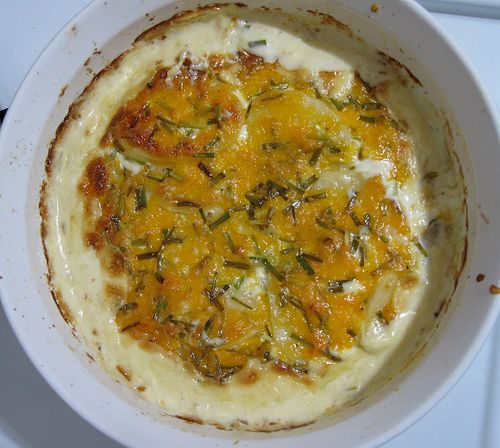 Cheddar and Chive Scalloped Potatoes!