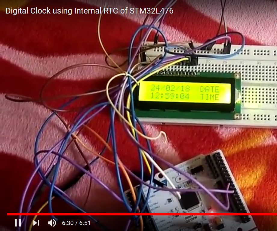 Digital Clock Using Internal RTC of STM32L476