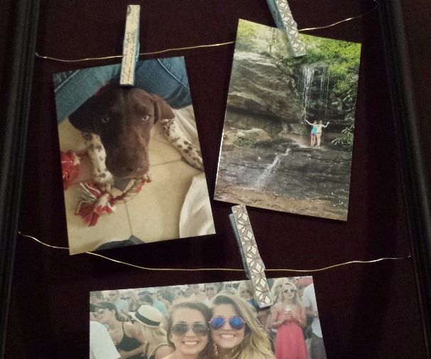 How to Make Personalized Wire and Clothespin Picture Frame 