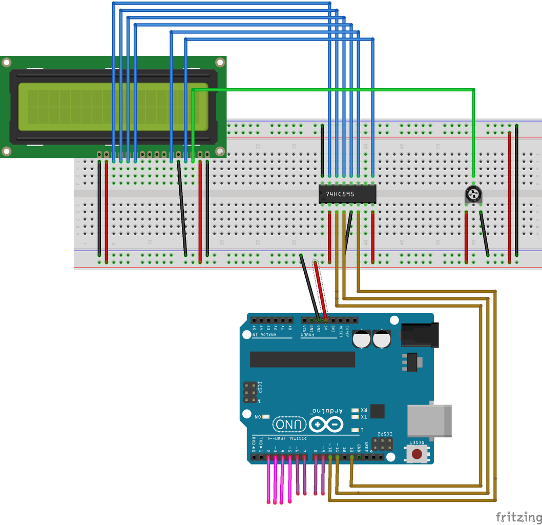 LCD Screen With 74HC595 and Keypad Module