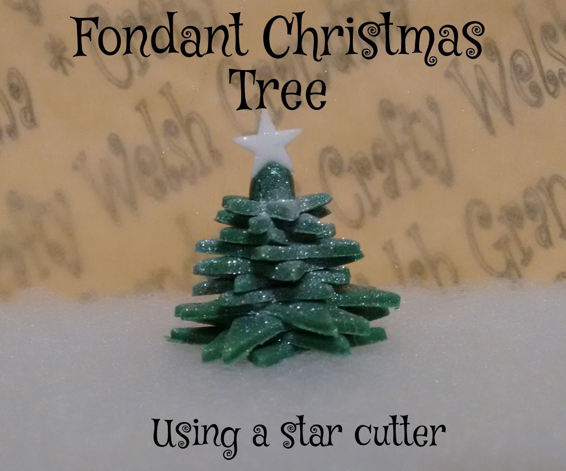 Fondant Christmas Tree - Using Star Cutters