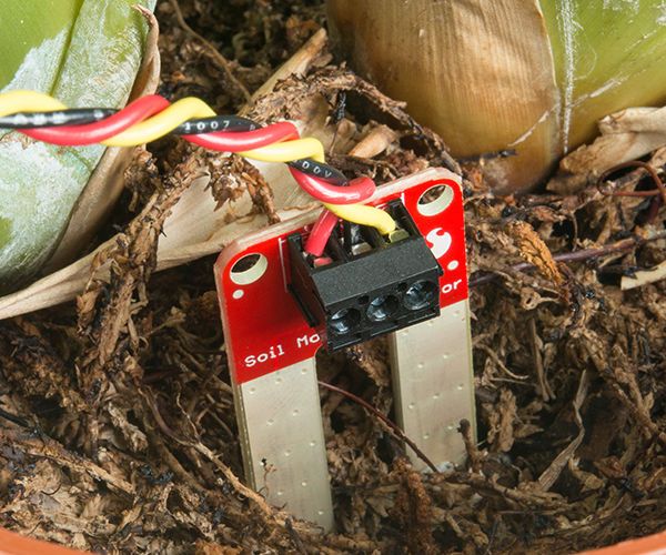 How to Connect the Sparkfun Soil Moisture Sensor and Read Moisture Values.