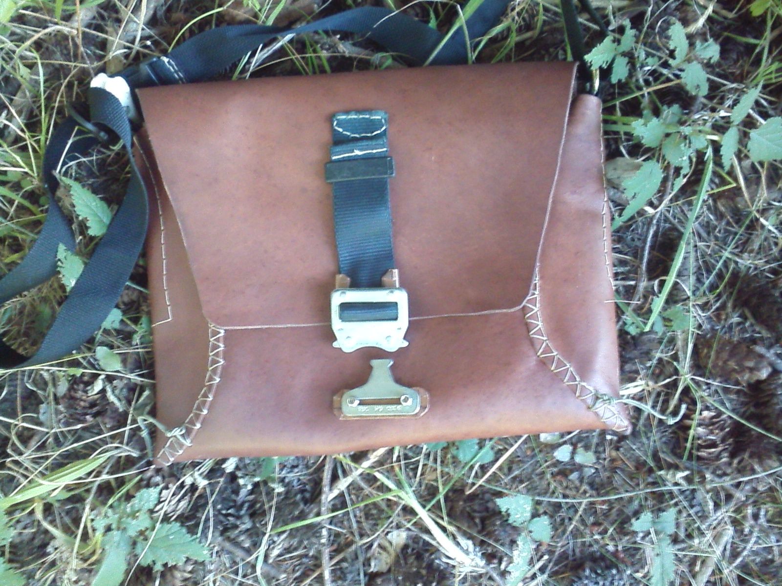 Leather Courier Bag Upcycled From Vest/Vest Pattern