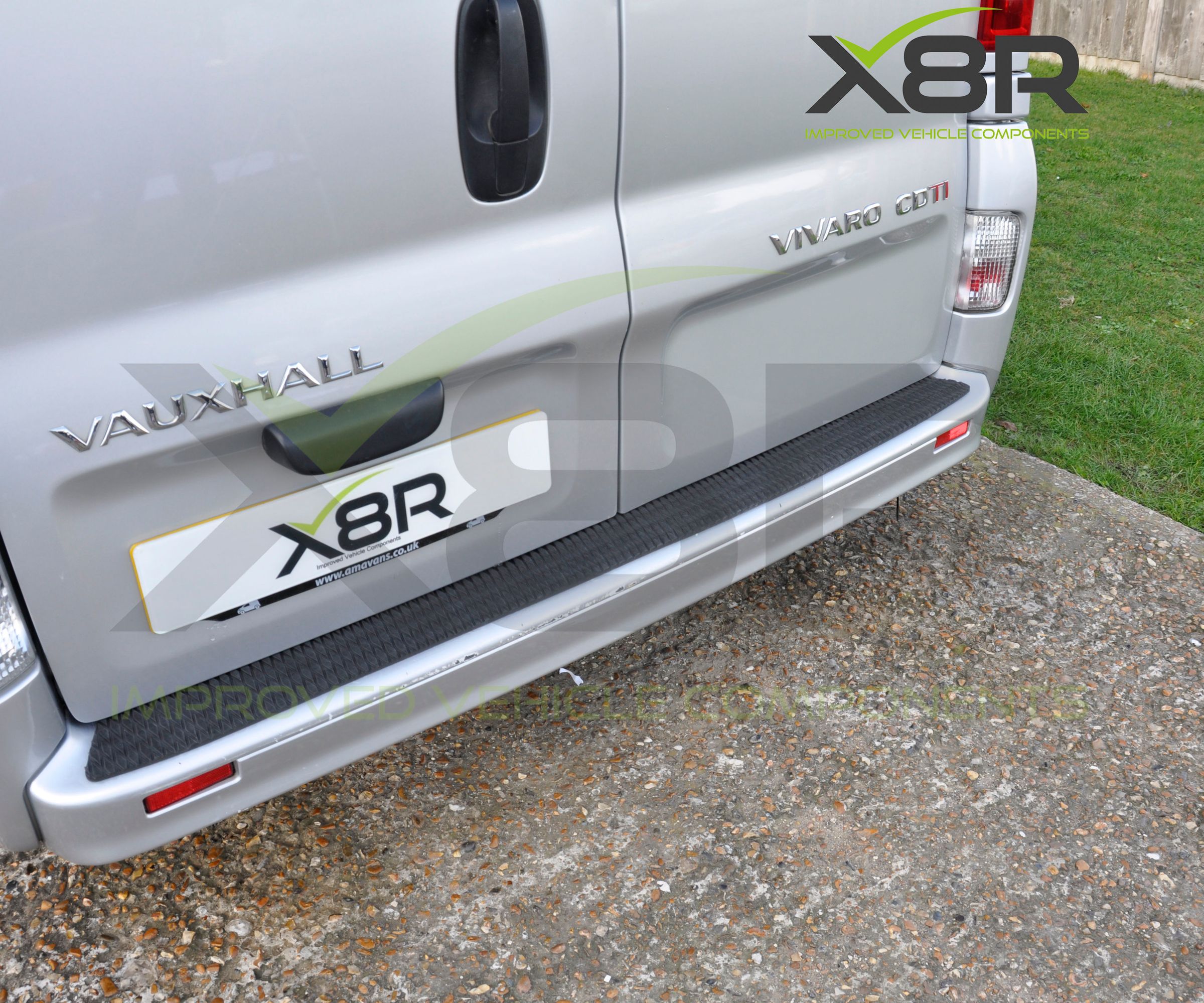 Renault Trafic Vauxhall Opel Vivaro Nissan Primastar Rear Back Bumper Protector Cover Trim Protection Anti Non-Slip Scratch Tread Strip Guard Install Instructions Guide