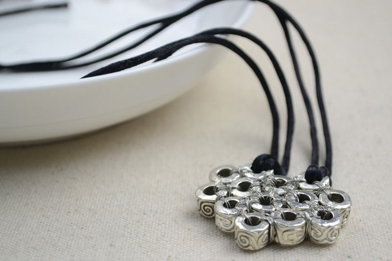 Mothers Day Gifts Handmade in Heart Pattern- European Metal Bead Necklaces