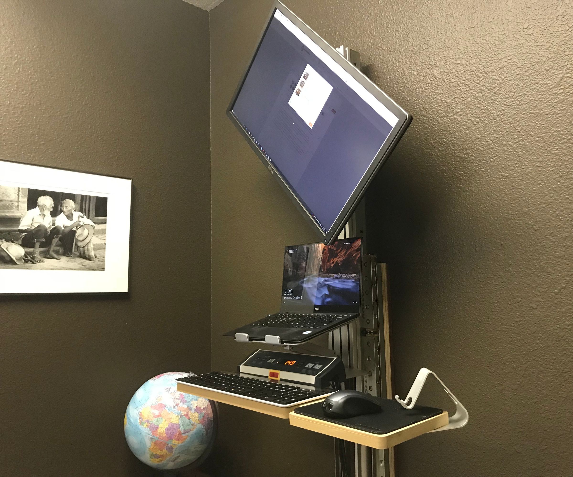 Motorized Sit or Stand, Landscape or Portrait Monitor (Arduino + Autohotkey)