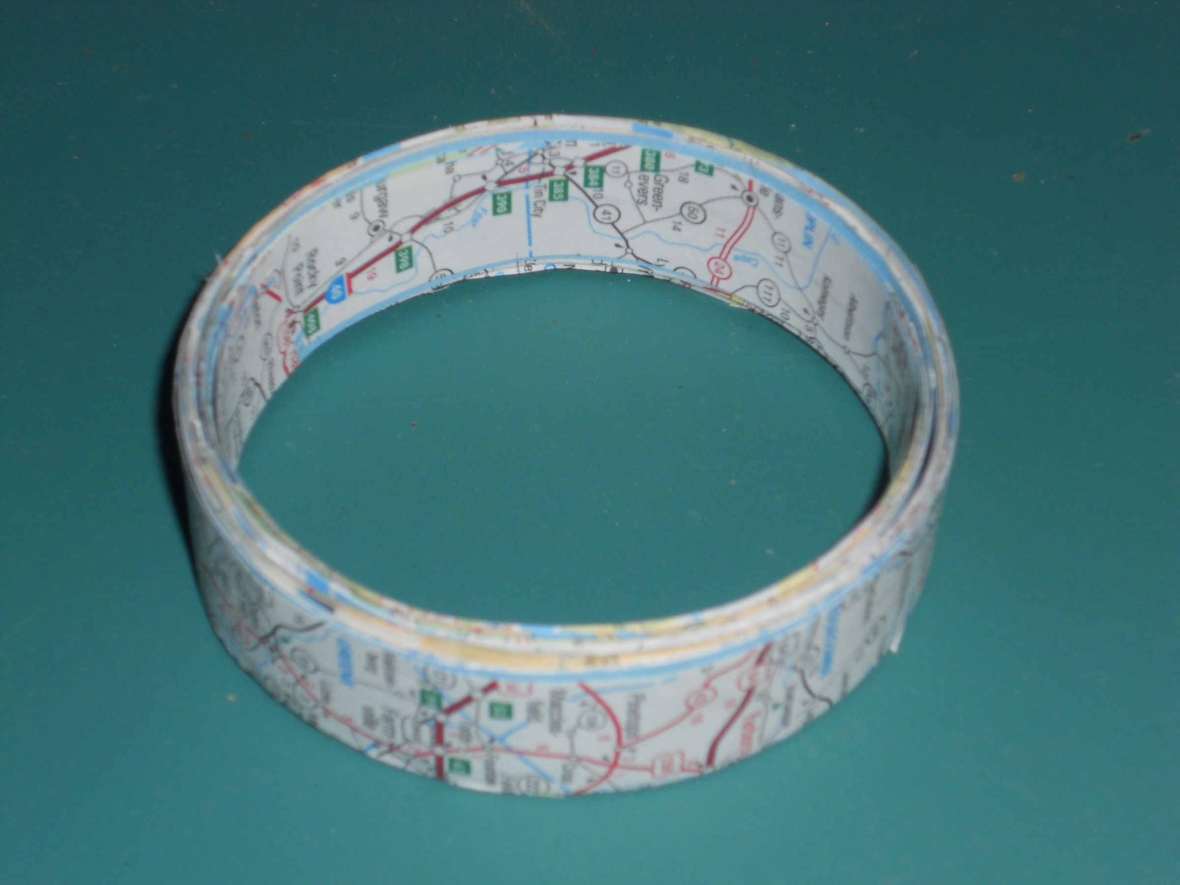 Recycled Map Bangle