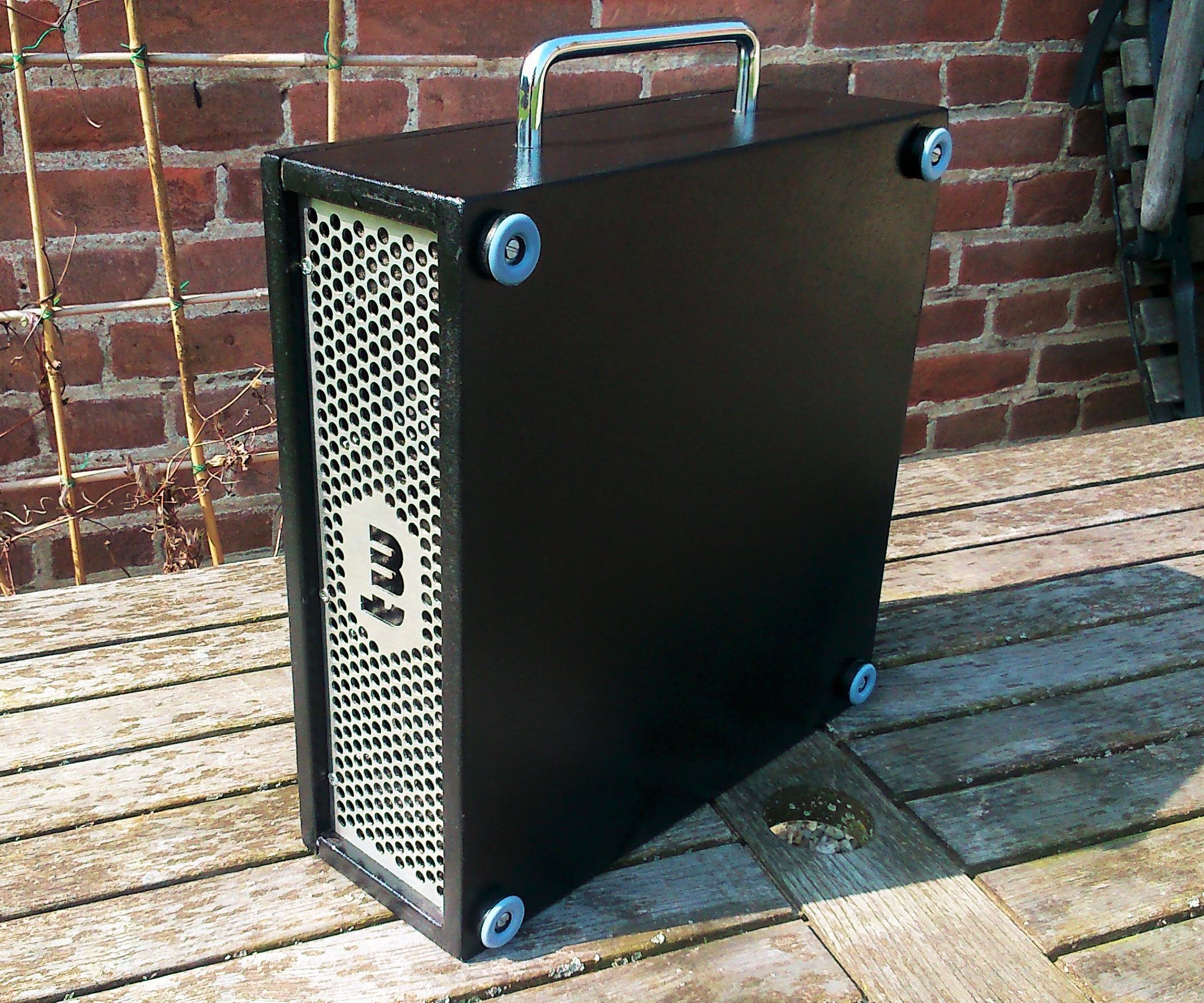 The portable backpack boombox