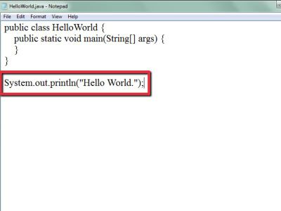 Declare Your Class and Your Main Method. the Main Method Public Static Void Main(String[] Args) Is the Method That Will Be Executed When the Programming Is Running.