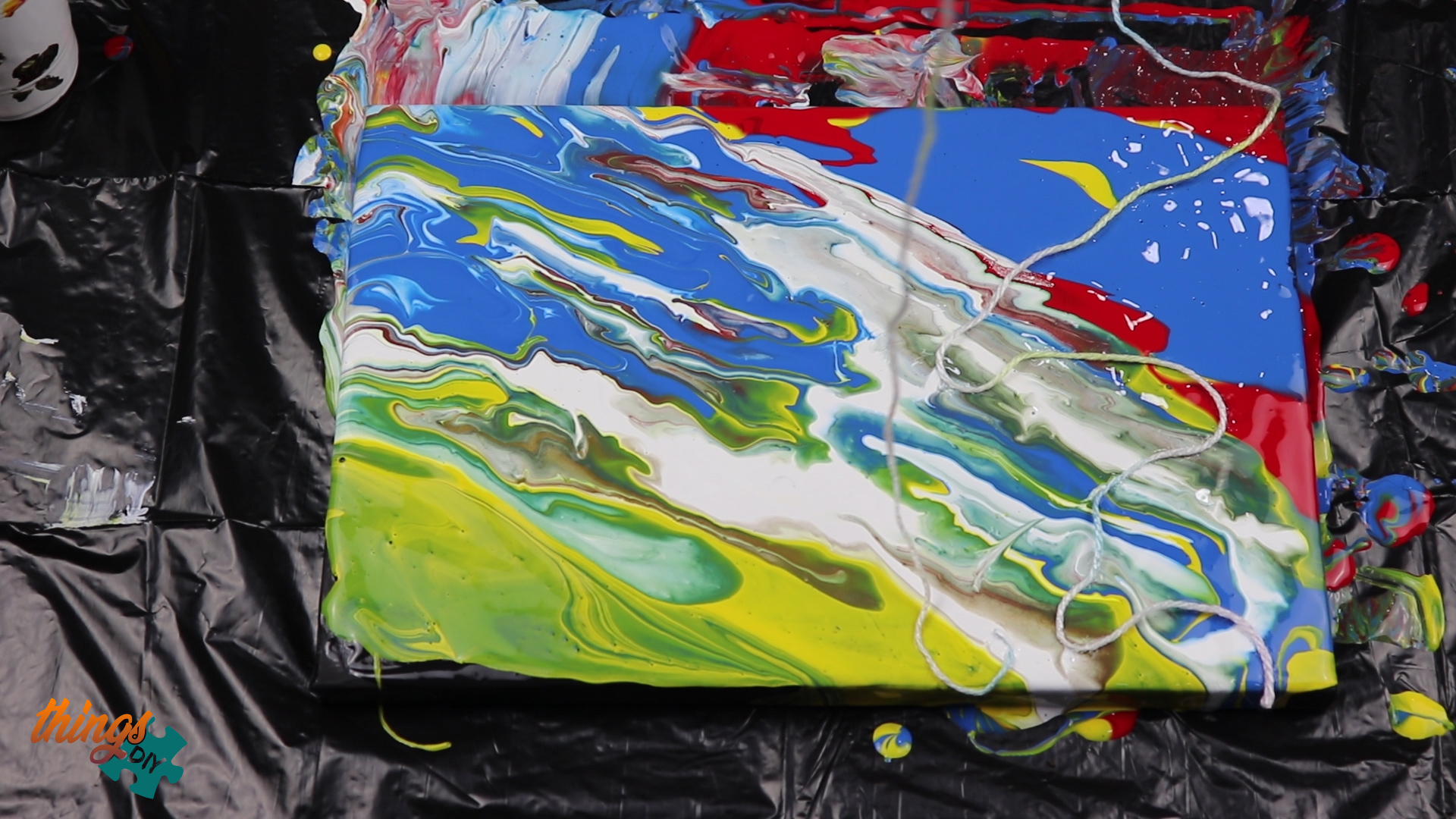 Fluid Painting With String Pulling 2 5 Steps Instructables