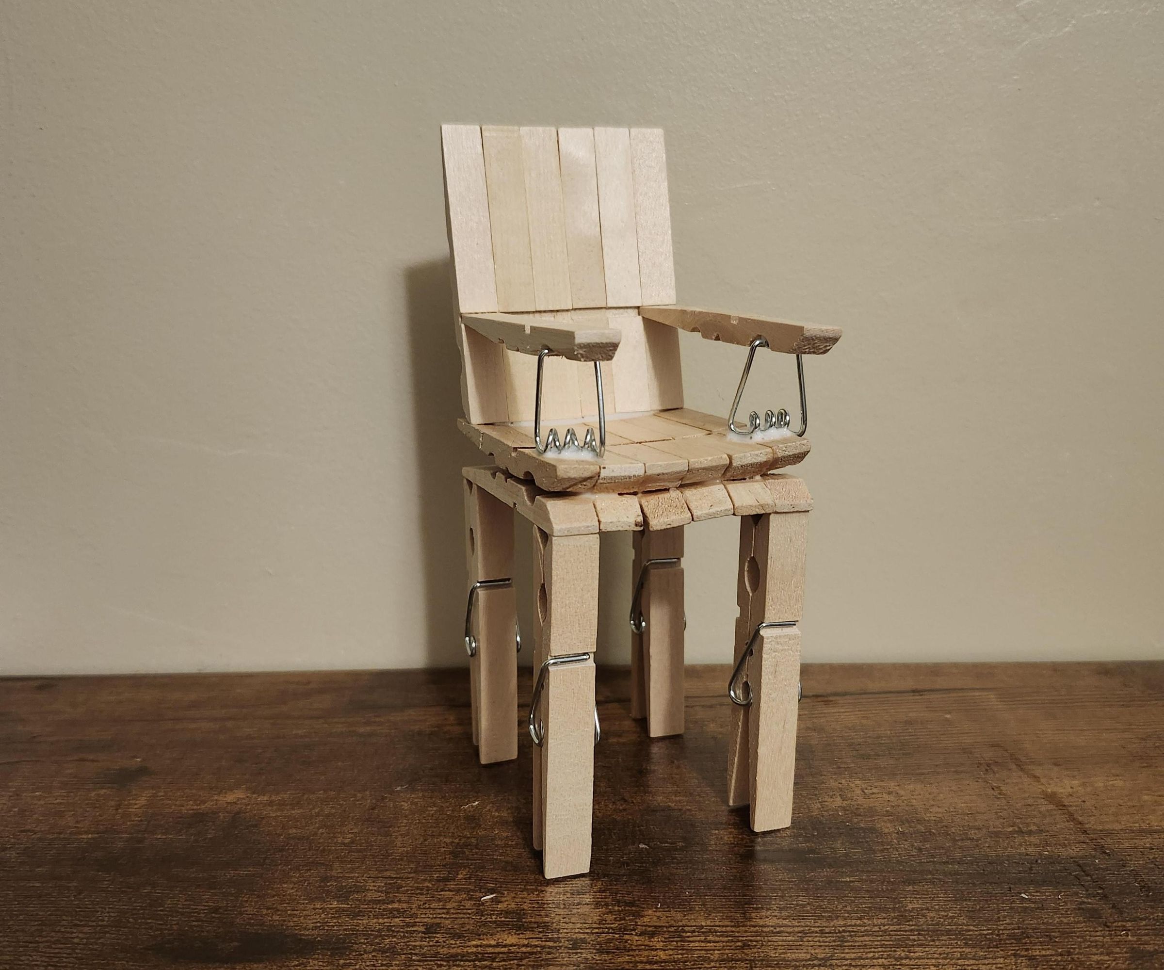 Creating a Mini Chair From Wooden Clips