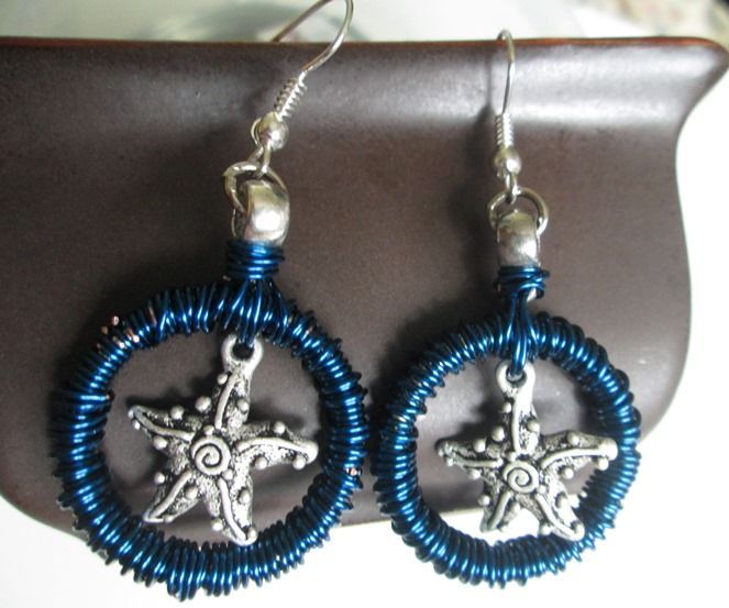 Starfish charm earrings