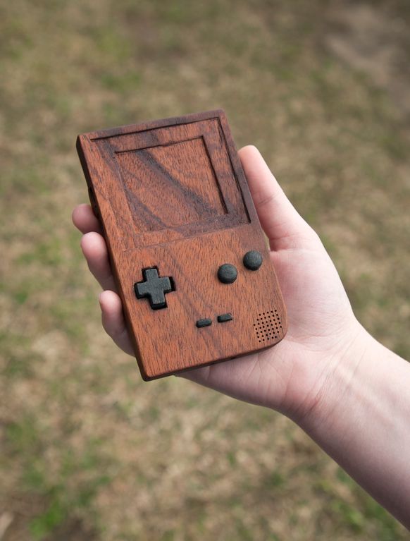 Wooden Game Boy Pocket With Cartidge