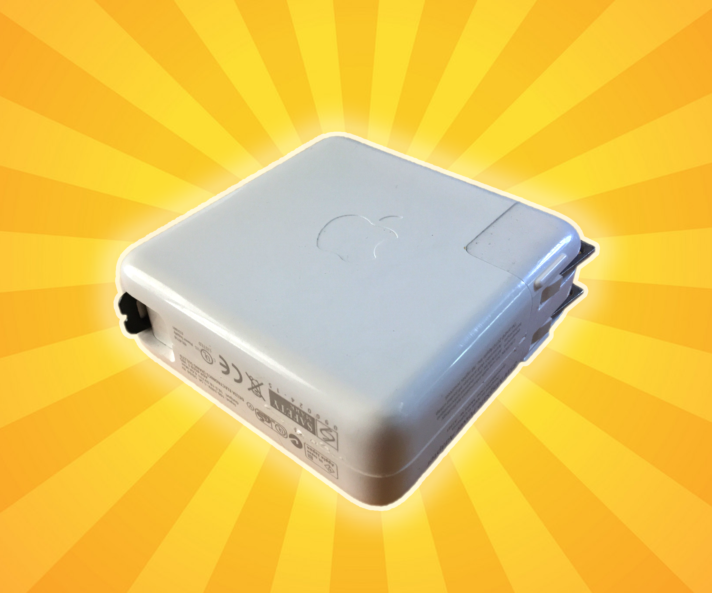 Apple Power Brick to Tape Measure Mod