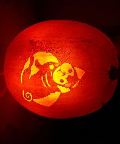 Laser Engraved PUGkin (Pumpkin)