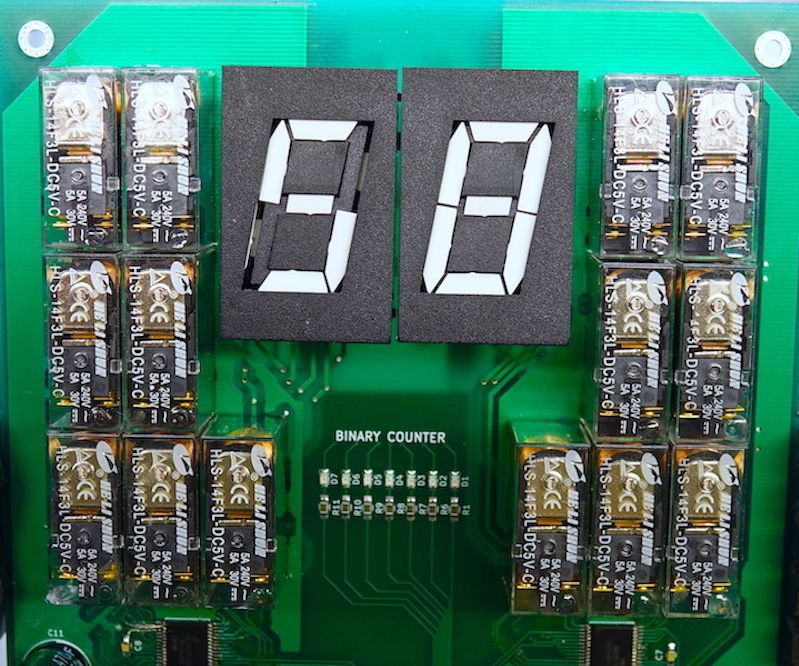 Electromechanical Decimal to Binary to Hexadecimal Converter