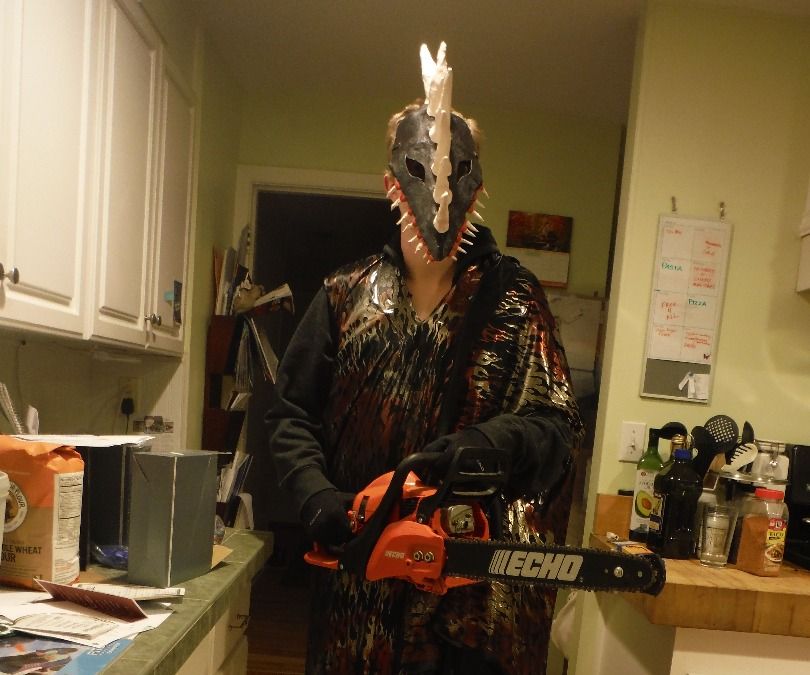 Chainsaw Monster Halloween Costume Prototype